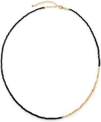 Monica Vinader Mini Nugget Stone Beaded Necklace in Yellow Gold at Nordstrom Rack