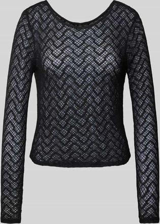 Only Slim Fit Langarmshirt aus Baumwoll-Mix Modell ANGILA in Black, Größe XL