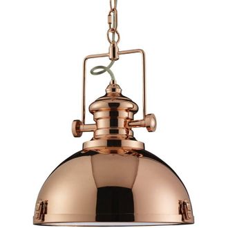 Searchlight Searchlight - Sospensione Contemporanea Louisiana Acciaio Rame Policarbonato 1 Luce E27