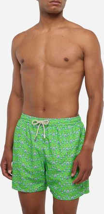 MC2 Saint Barth Man Light Fabric Swim Shorts With Tequila Print