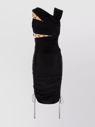 Marine Serre stretch nylon midi dress