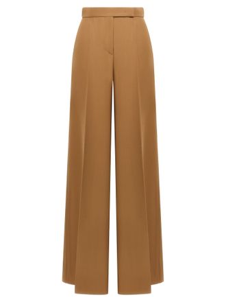 Max Mara Brown Virgin Wool Casual Womens Pants