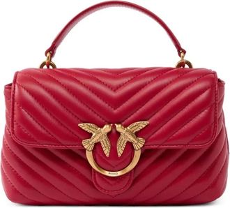 Pinko Pinko, Tassen, Dames, Rood, ONE Size, Katoen, Love Lady Puff Mini CL