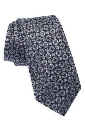Duchamp Medallion Jacquard Silk Tie in Bk at Nordstrom Rack