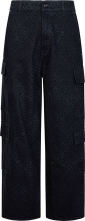 Casablanca Black Jeans Cargo Relaxed Flap Pocket Jeans
