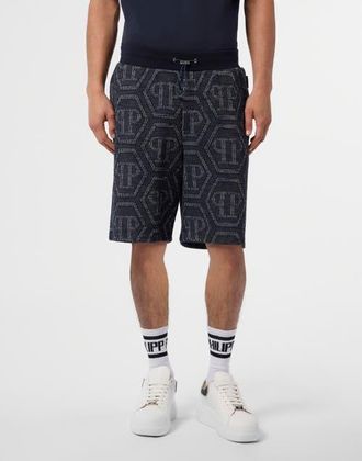 Philipp Plein Jacquard Shorts Monogram Men in Navy at Nordstrom, Size Xx-Large