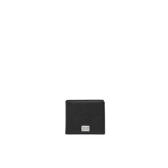 Dolce & Gabbana Wallets & Cardholders, male, Black, Size: ONE SIZE Calfskin Bifold Wallet with Logo Tag