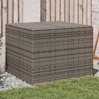 vidaXL Contenitore da Giardino Grigio 291L in Polyrattan - Vidaxl