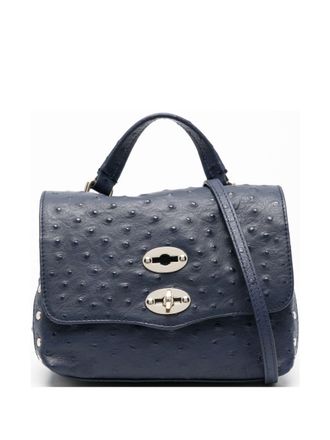 Zanellato Womens Postina Baby Bag In Cactus Blue Glass Blown Leather