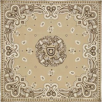 Ferragamo Men Arabesque print bandana Beige