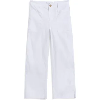 Frank & Eileen Wide Leg Pants in White Preformance Linen at Nordstrom, Size 00