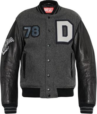 Diesel L-Arry Bomber Jacket - Heren - Bomber jackets - Grijs - M - Wol - Jassen