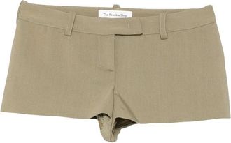 Frankie Shop Short The Frankie Shop - Dames - Bermuda - Groen - L - Leer - Korte Broeken