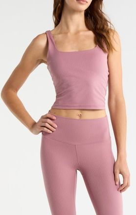 Zella Thrive Rib Bra Tank in Purple Wistful at Nordstrom, Size X-Large