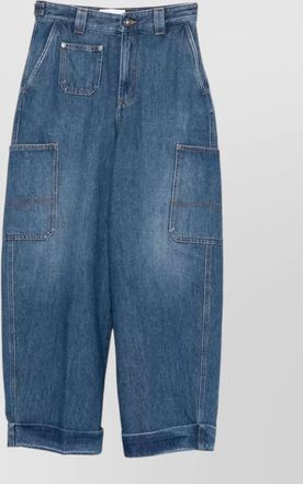 Givenchy utility denim cocoon trousers wide leg