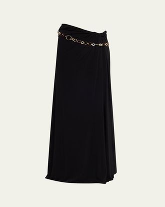 CHRISTOPHER ESBER Tortoise Chain Belt Maxi Skirt