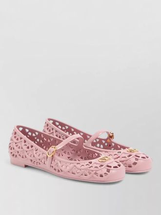Valentino Garavani rubber ballerina shoes cut out design