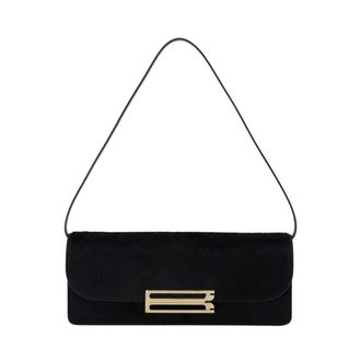 Victoria Beckham Tassen, Dames, Zwart, ONE Size, Leer, Dorian East-West Clutch