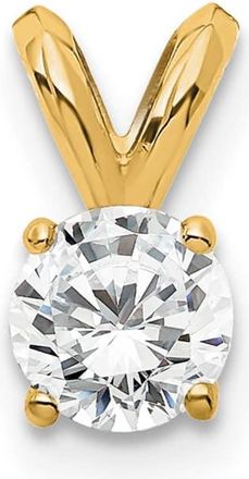 Diamond2Deal 14k Gold 1/4 Ct Lab Grown Diamond Round Solitaire Pendant