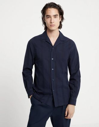 Brunello Cucinelli Blue Cotton Mens Shirt