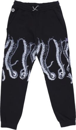 Octopus Zwarte Trainingsbroeken met Contour - Heren - Sweatpants - Zwart - XL - Katoen - Broeken