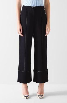 L.k. Bennett Eugine Crop Pants in Navy at Nordstrom, Size 12 Us