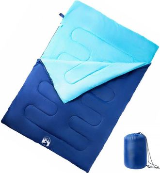 vidaXL Vidaxl - Saco De Dormir Doble Y Almohadas Camping Adultos 3-4 Estaciones