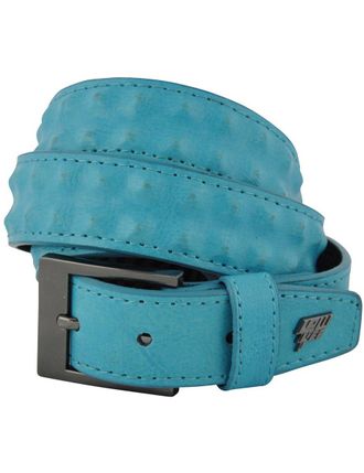 Lowlife Of London Cover Up Slim Leather Belt in Royal Blue