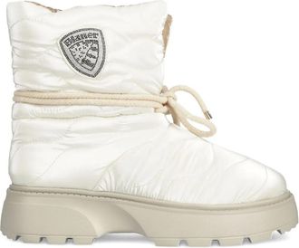 Blauer quilted lace-up boots - women - Fabric/Fabric/Rubber/Plastic - 36 - White
