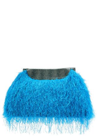 Dries Van Noten Blossom Fringed Shoulder bag - Turquoise - One Size