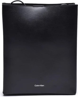 Calvin Klein Leather Crossbody Bag Black