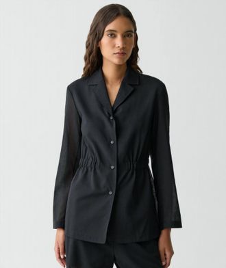 Theory Cinch Waist Jacket In Black