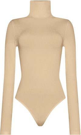 Wolford Colorado String Bodysuit - Dames - Bodies - Beige - L - Katoen - Tops