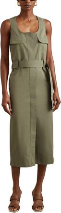 Reiss Elin Sleeveless Utility Midi Dress