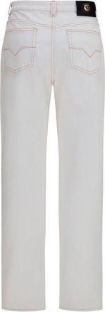 Versace Womens White Cotton High-Waisted Jean Clothing