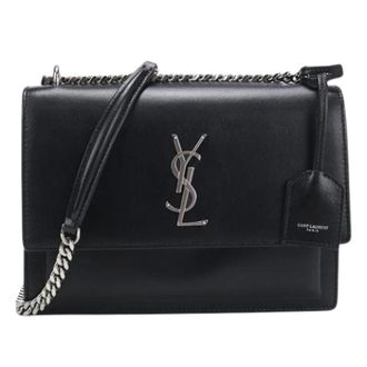 Saint Laurent Pre-owned Cross Body Bags, female, Black, Size: ONE SIZE Pre-owned Vintage Shoulder Bag