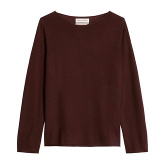 Marc O'Polo Knit Pullover Longsleeve - Dames - Longsleeves - Rood - XL - Wol - Tops