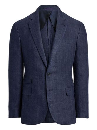 Ralph Lauren Purple Label herringbone blazer - Blue