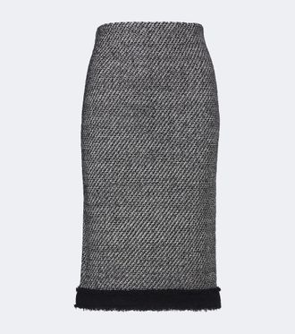Nina Ricci Wool-blend tweed pencil skirt