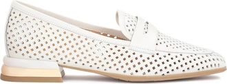 Kazar Lichtgewicht opengewerkte lage hakken voor dames - Dames - Loafers - Wit - 39 EU - Leer - Schoenen