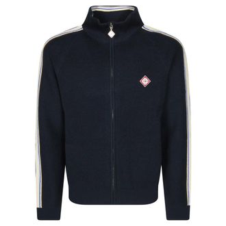 Casablanca Cafe Culture Track Jacket - Heren - Vesten met rits - Blauw - L - Hoodies & sweatvesten