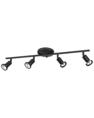 Eglo Eglo Tremendo 4 Light Fixed Track Light With Black Finish & Black Adjustable Lamp Heads