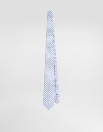 Dolce & Gabbana Striped Poplin Tie - Man Ties And Pocket Squares Multicolor Onesize
