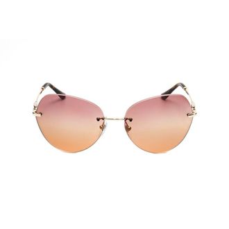 Bulgari Ladies Gold Tone Cat Eye Sunglasses 0BV6183-202387-3