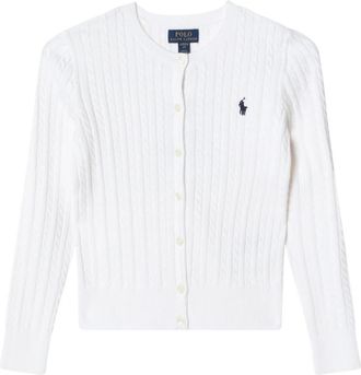 Polo Ralph Lauren Kabelgebreide katoenen vest - Heren - Vesten - Wit - L - Katoen - Truien & Vesten