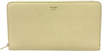 Celine Pre-owned Lange portemonnee (bi-fold) - Dames - Vintage Accessoires - Beige - ONE Size - Leer - Vintage