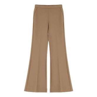 Imperial Pantalone a zampa - Dames - Wijde Broeken - Groen - 2XL - Satijn - Broeken