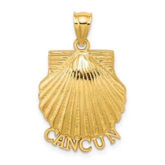 Diamond2Deal 14k Yellow Gold CANCUN Scallop Shell Charm