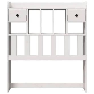 Berkfield Home Headboard with Storage White 90 cm Solid Wood Pine