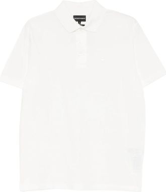 Emporio Armani White Solid Polo